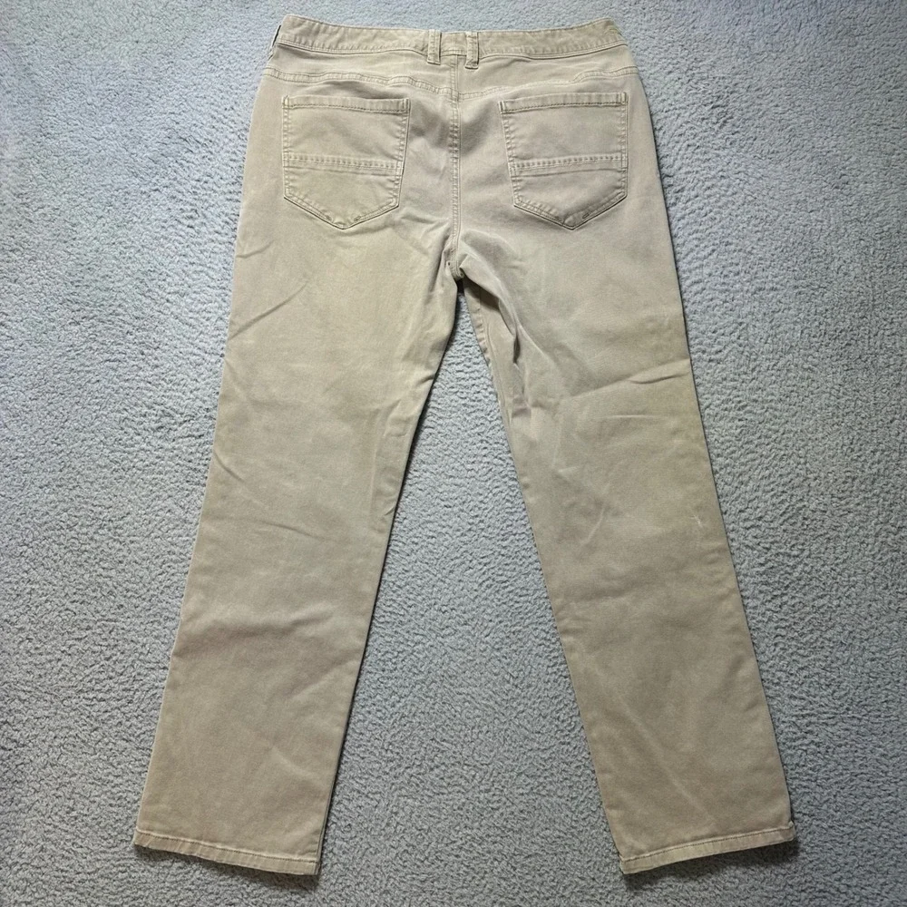 Tommy Bahama Jeans Mens 34x30 Khaki Cotton Stretch Pants Marlin‎ Logo